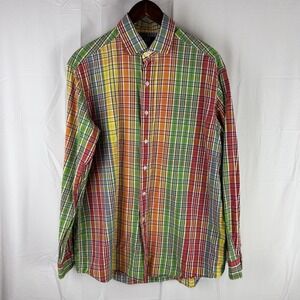 Polo Ralph Lauren Westerton Cotton Colorful‎ Long Sleeve Men Shirt Sz Large